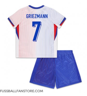 Frankreich Antoine Griezmann #7 Replik Auswärtstrikot Kinder EM 2024 Kurzarm (+ Kurze Hosen)